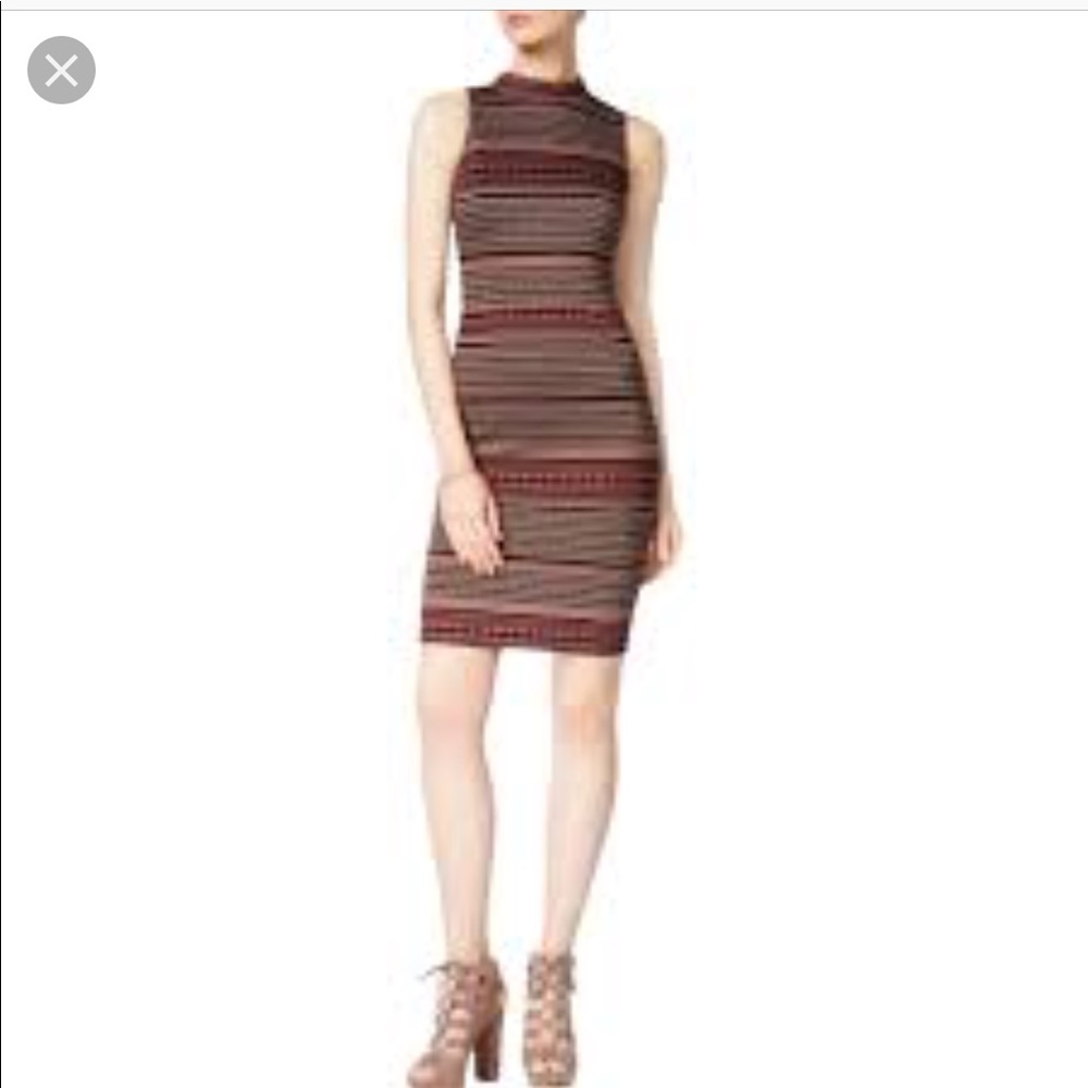 Bar III mockneck bodycon dress